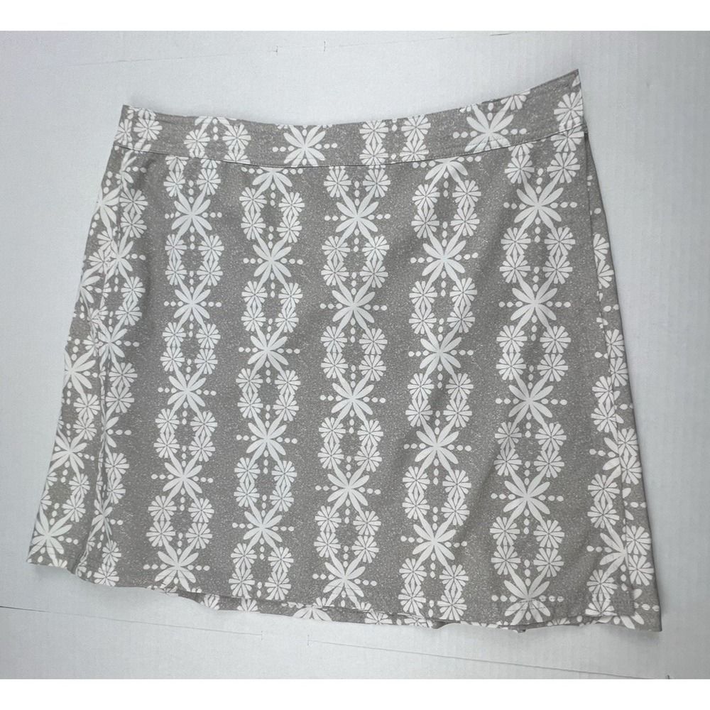 RipSkirt Hawaii Wrap Skirt Womens XL Gray Floral Quick Dry Active Travel Resort